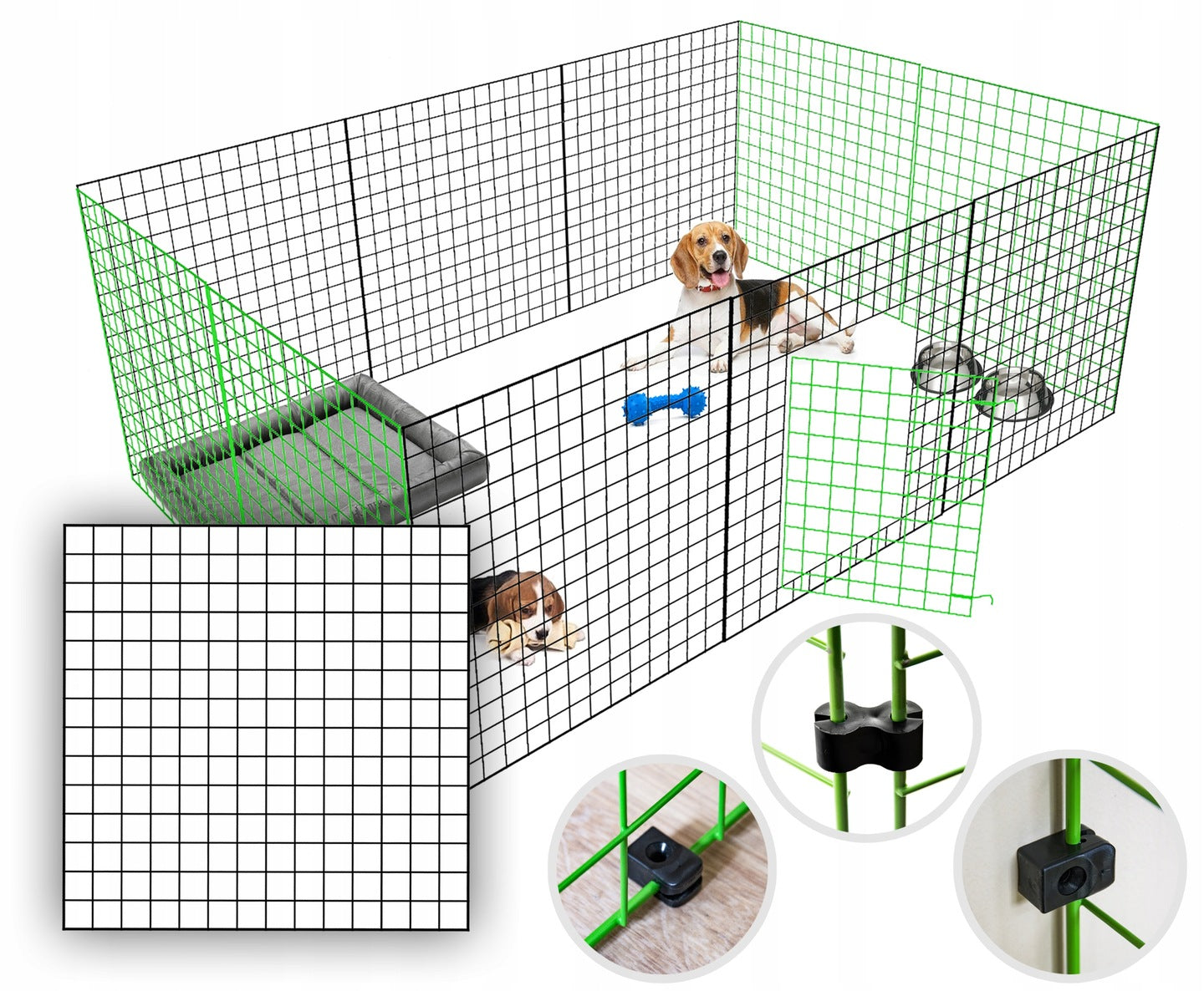 SPAN FOR PLAYPEN MODULAR CAGE COTTAGE FENCE FOR RABBIT CAT DOG