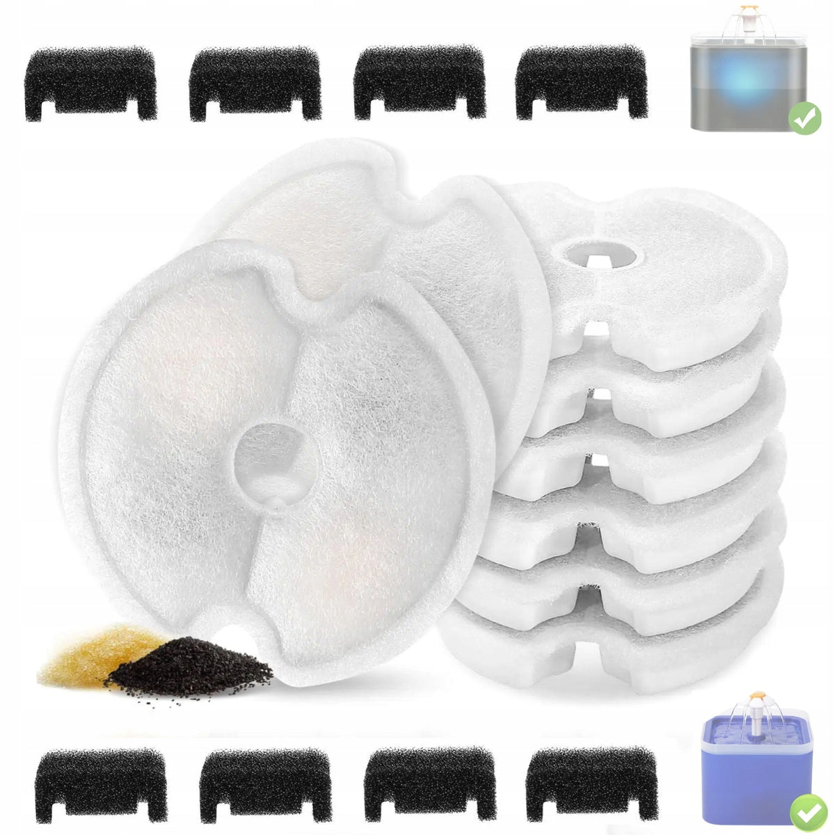 SPARE FILTER SET FILTER FOR DOG CAT DRINKER FOUNTAIN 16x