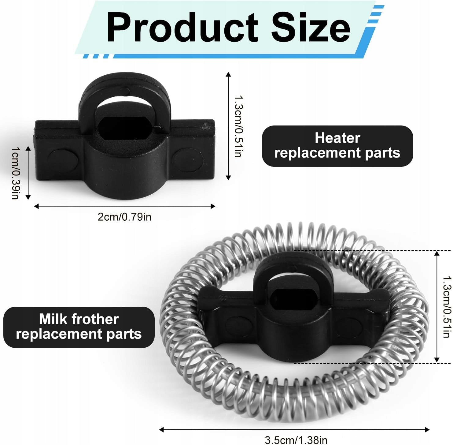 SPARE PARTS MILK FROTHER WHISK HEATER 2 PCS Manufacturer code CZĘŚCI ZAMIENNE SPIENIACZA MLEKA TRZEPAC