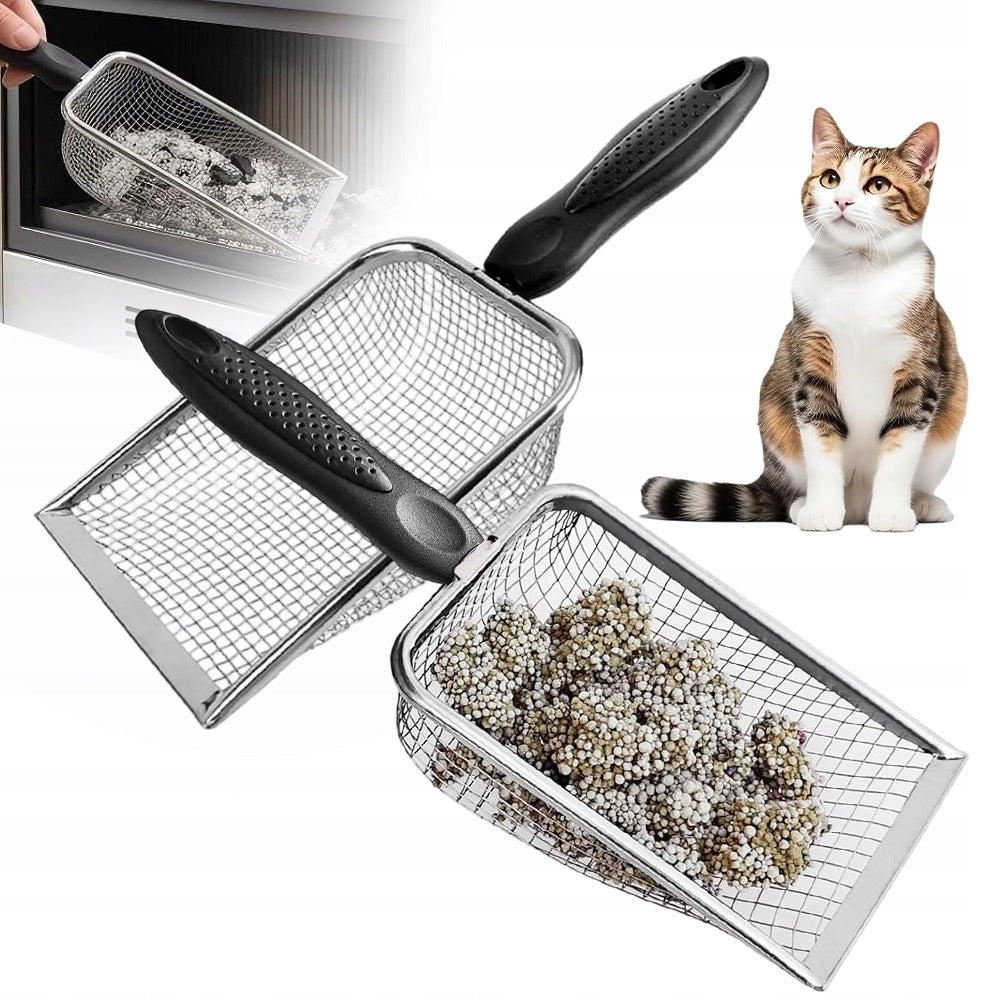 SPATULA FOR LITTER BOX FECES SIFTER IN CHICKEN COOP METAL STRONG 27CM