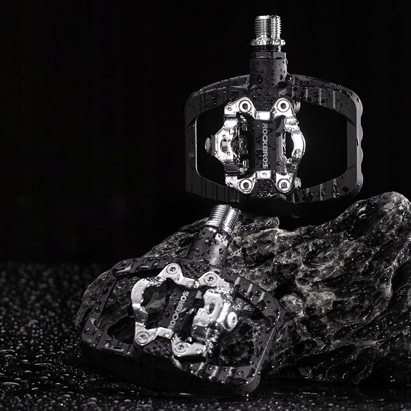 SPD Bike Pedals, for Bike, MTB, Aluminum, Latch, Rockbros Product weight with unit packaging 0.41 kg