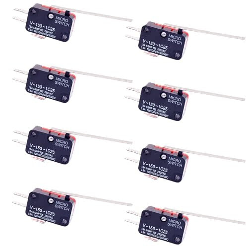 SPDT MICRO SWITCH LONG LEVER 20A 250VAC SET OF 8 METAL Brand no brand