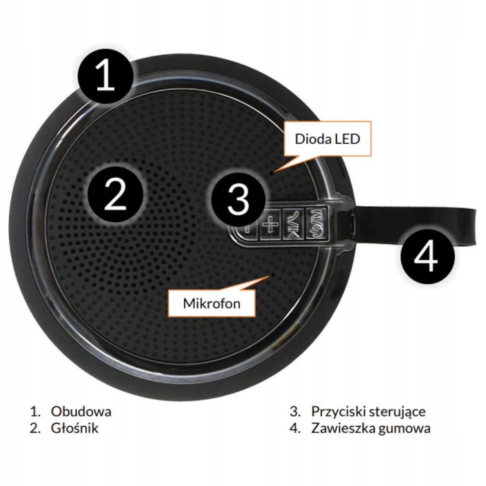 SPEAKER HYKKER Q PORTABLE COMPACT SPEAKER BLACK WITH HANDLE Model other