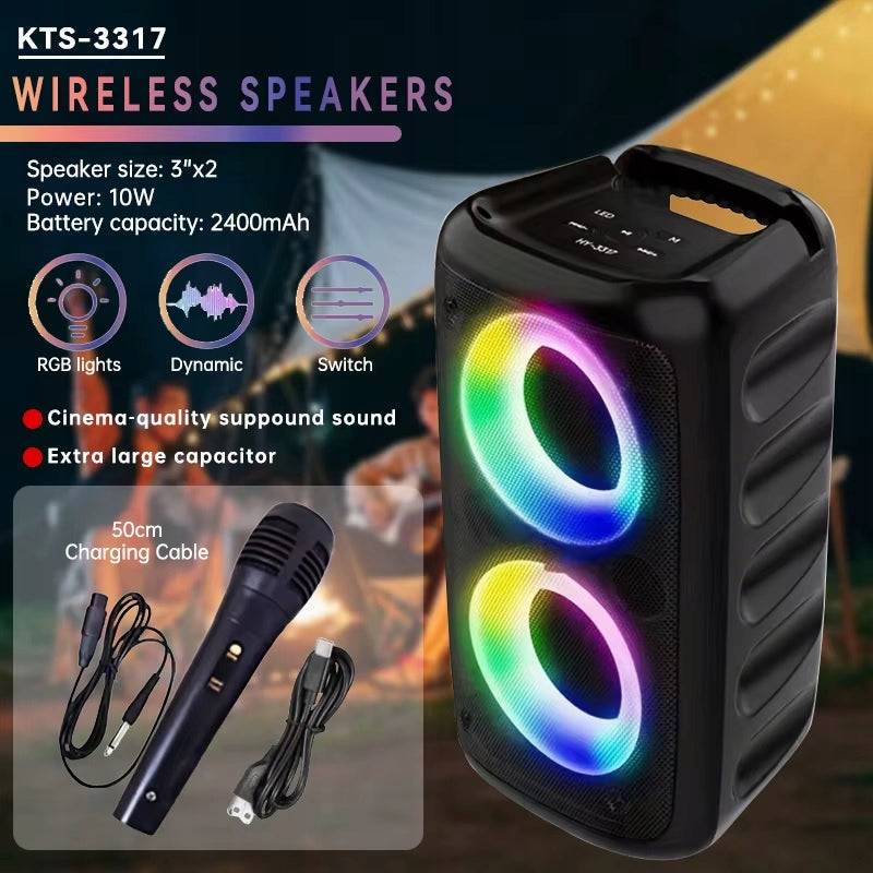 SPEAKER KARAOKE STATION BLUETOOTH LED COLUMN + PORTABLE MICROPHONE Manufacturer code Głośnik Karaoke Z Mikrofonem LED