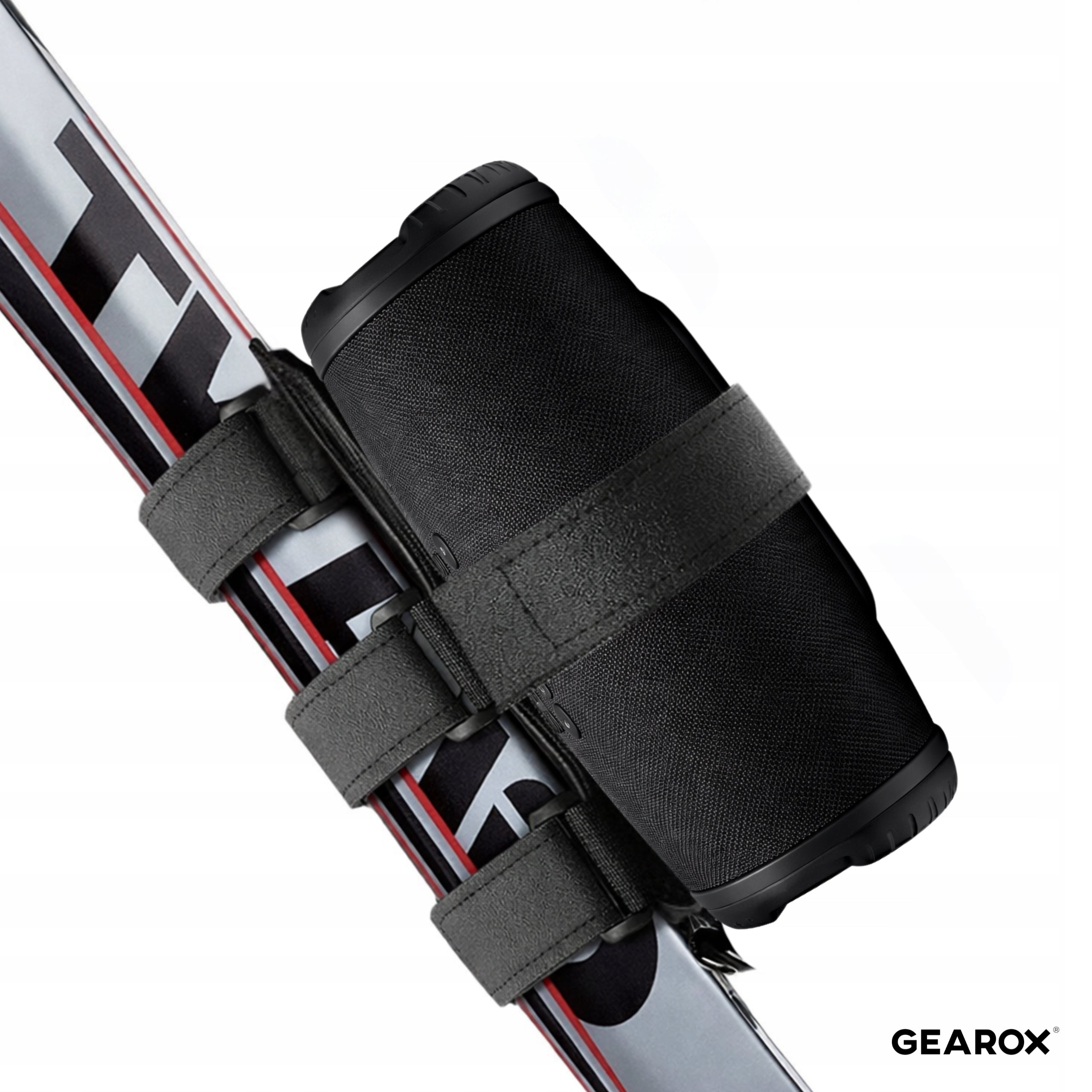 SPEAKER MOUNT STRAP BIKE HOLDER FOR SPEAKER WATER BOTTLE ADJUSTABLE STRAP Manufacturer code Gearox PRZENOŚNY UCHWYT GŁOŚNIKOWY Z RZEPAMI