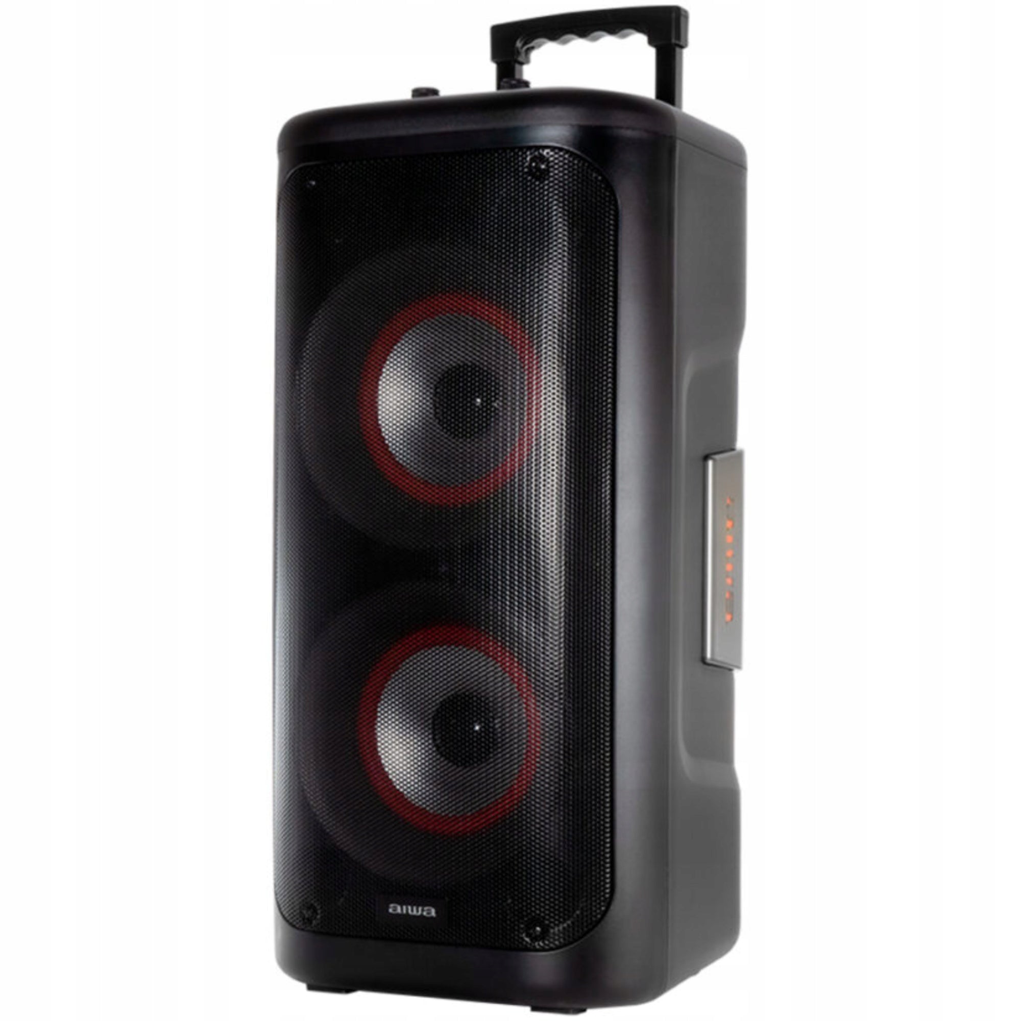 SPEAKER ON WHEELS POWER AUDIO HYPER BASS LED DISCO KARAOKE AIWA KBTUS-450 Brand Aiwa