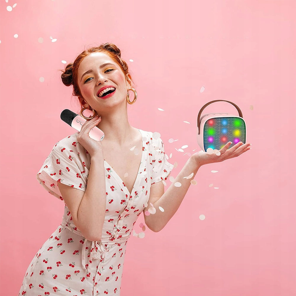 SPEAKER POWERFUL WIRELESS BLUETOOTH VOICE CHANGE LED KARAOKE + 2 MICROPHONE Model other