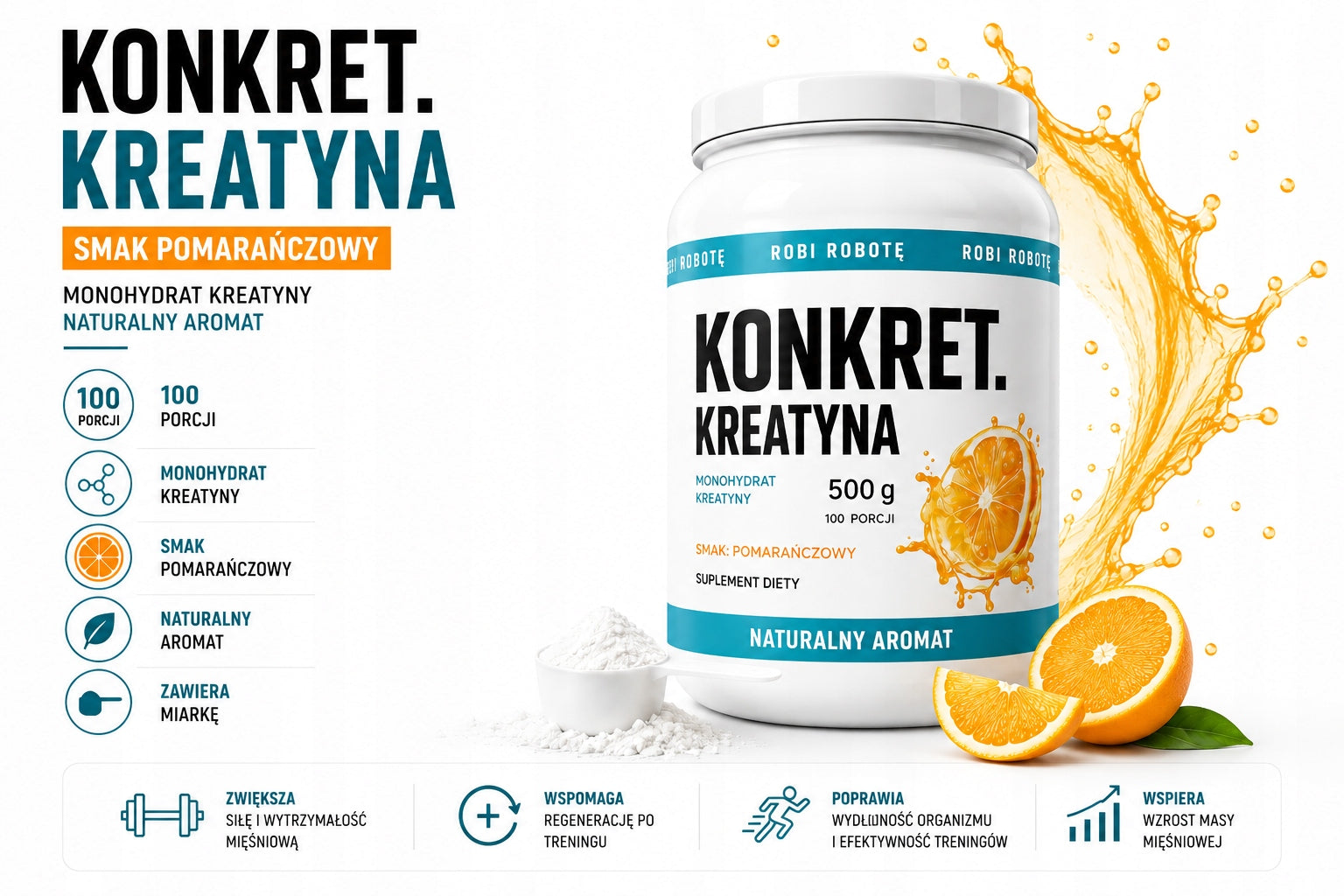 SPECIFIC Creatine 500g ORANGE Monohydrate Packaging status original