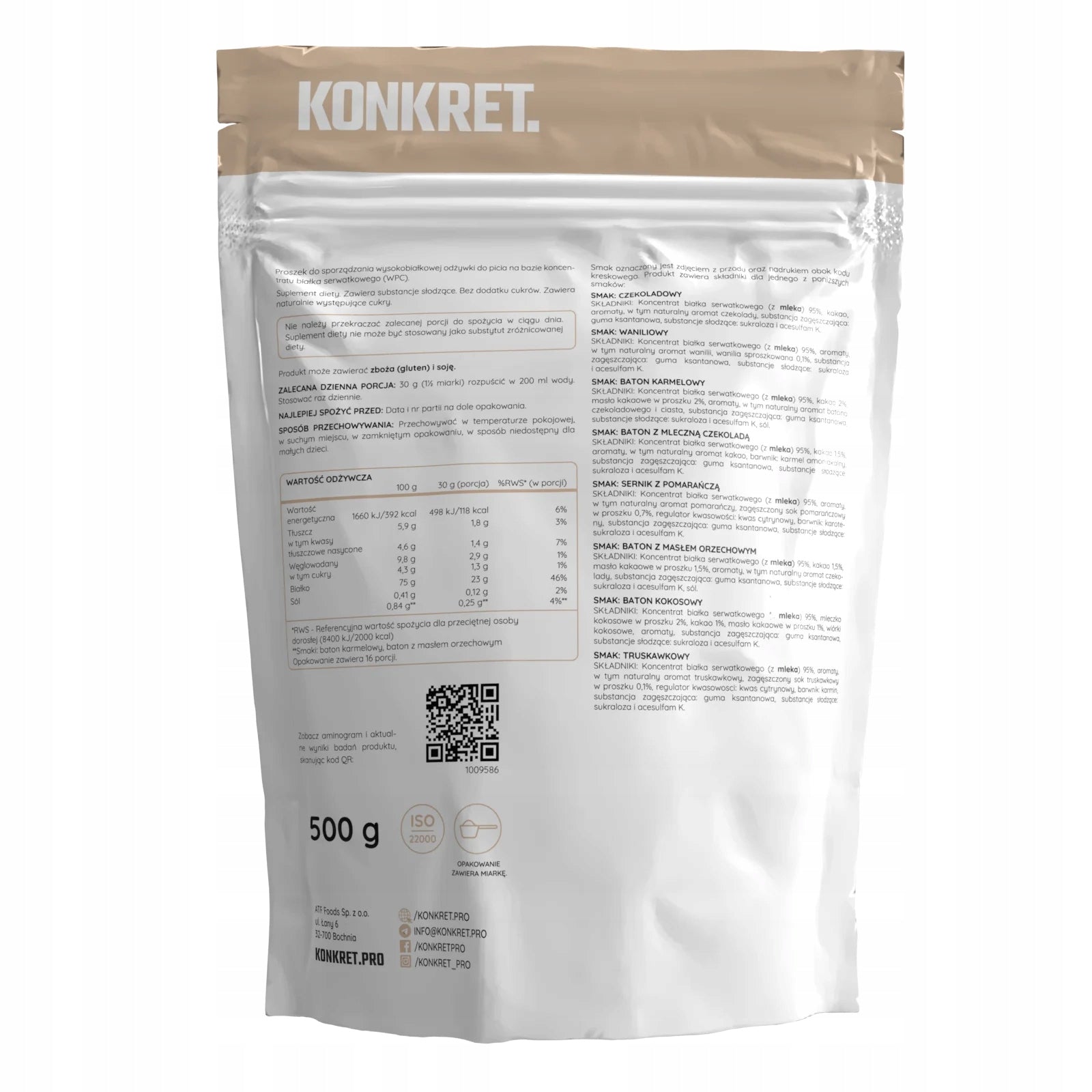 SPECIFIC Protein 500 g WPC WHEY Milk Chocolate Bar Expiration date at least 1 year from the date of purchase
