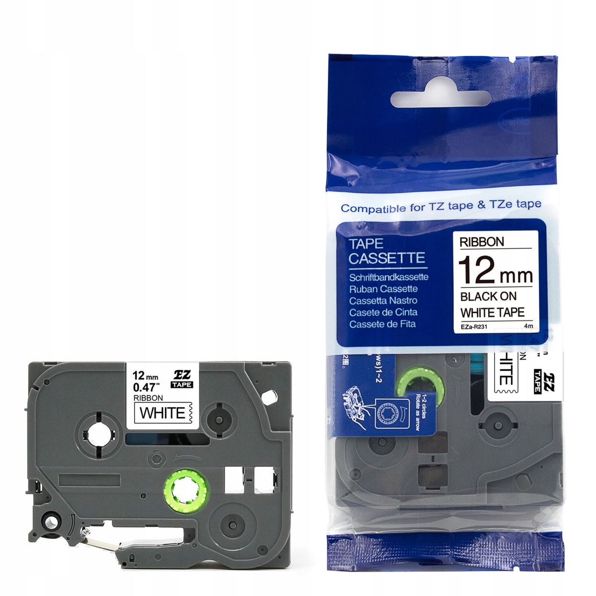 SPECMARK RIBBON TAPE FOR BROTHER 12MM 4M White TZE-R231 Manufacturer code TZe-R231