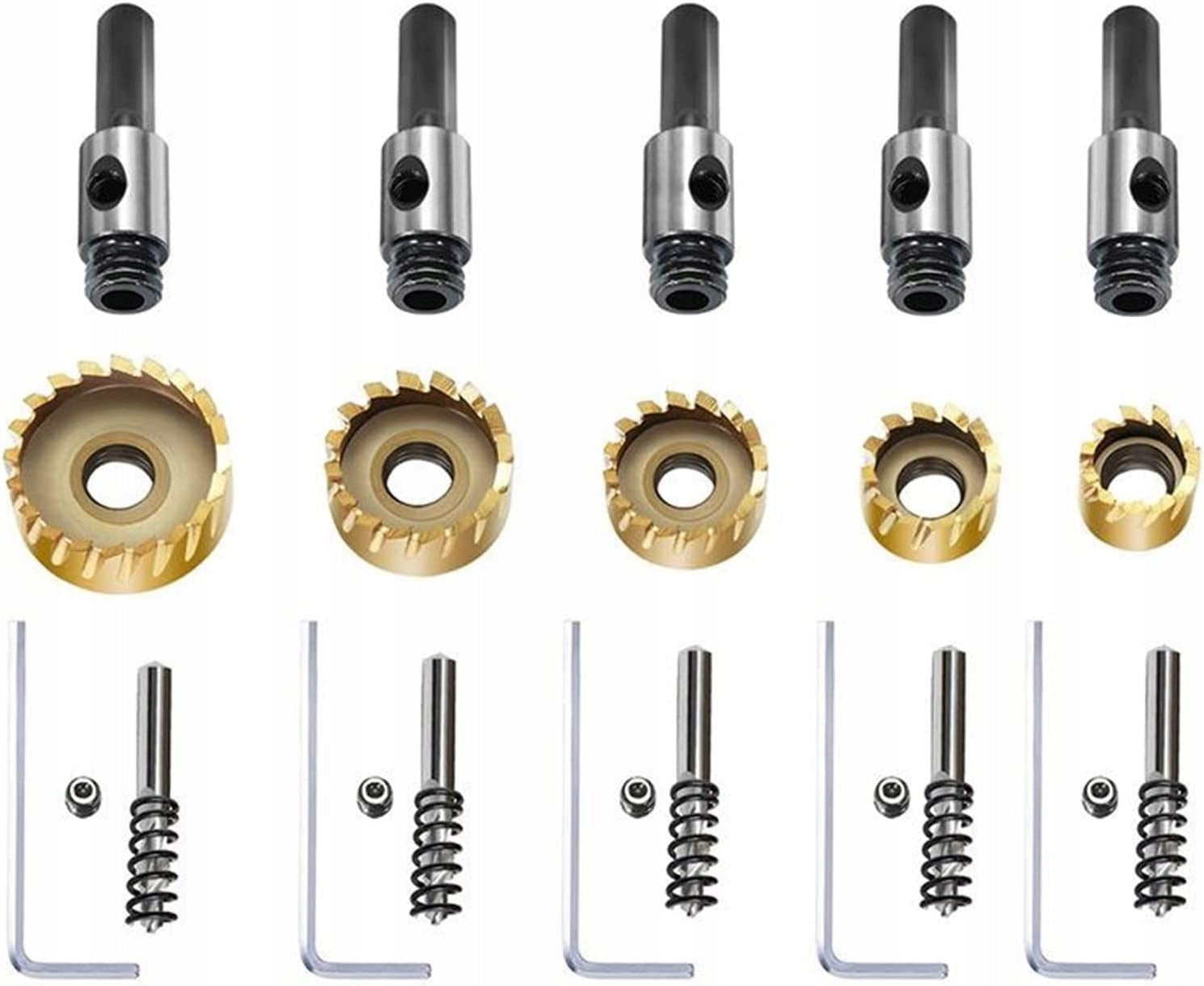 SPECTRAL HOLE SAWS FOR METAL STEEL 5pcs 16-30mm Product weight with unit packaging 1 kg