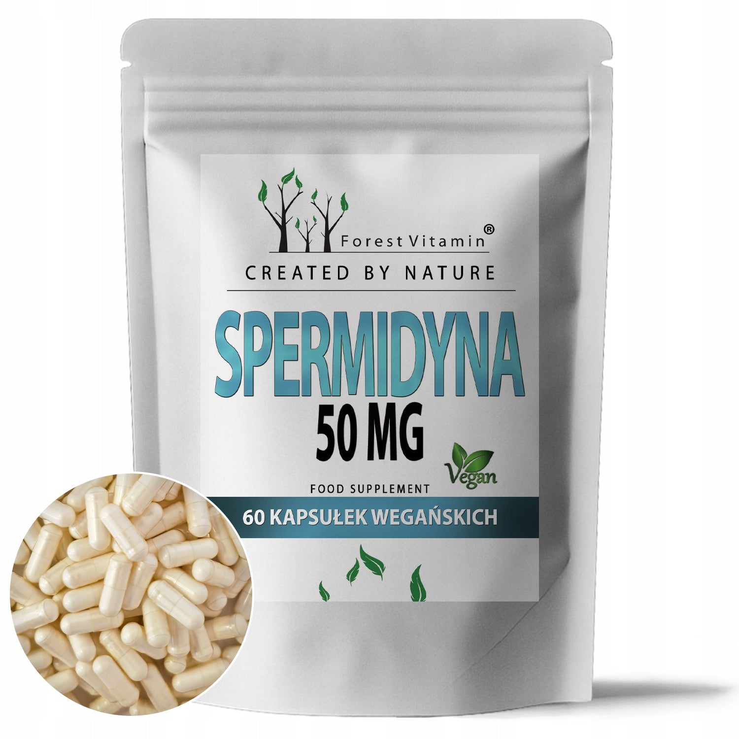 SPERMIDINE 50MG 60 CAPSULES AUTOPHAGY CELL RENEWAL VEGAN ANTI-AGING 98%