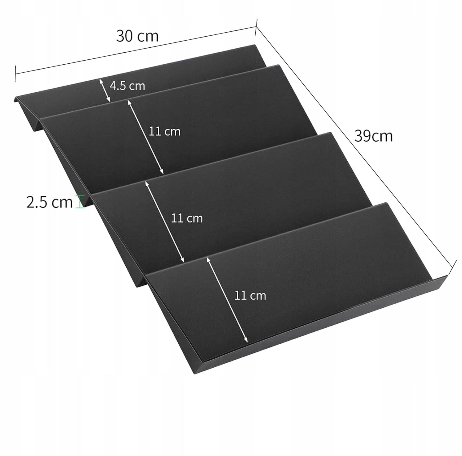 SPICE DRAWER ORGANIZER ADJUSTABLE CARTRIDGE BOOKCASE STAND 2pcs Manufacturer code ORG-PRZYP-BLK-LN