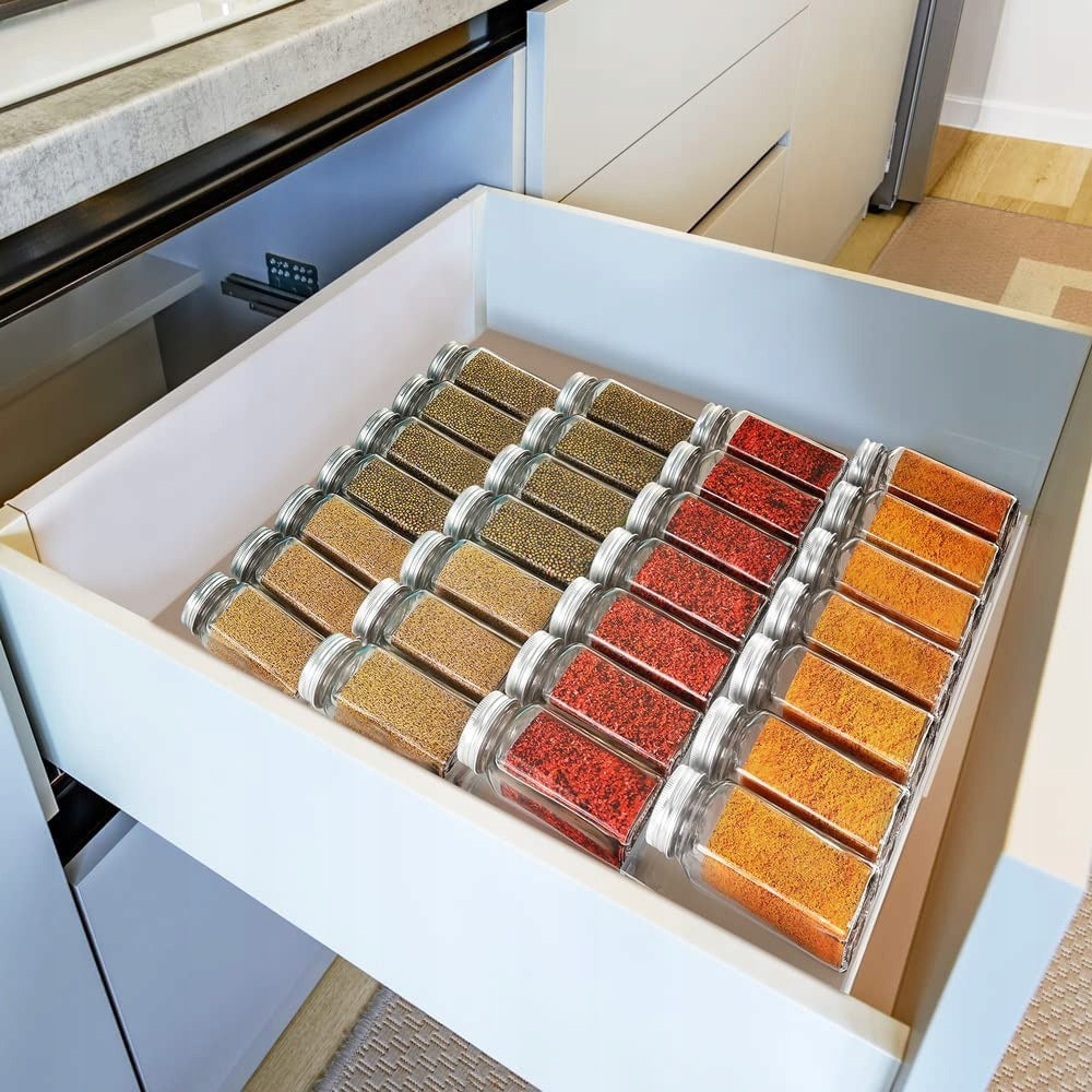 SPICE DRAWER ORGANIZER ADJUSTABLE CARTRIDGE BOOKCASE STAND 2pcs WHITE Brand Lova Nest