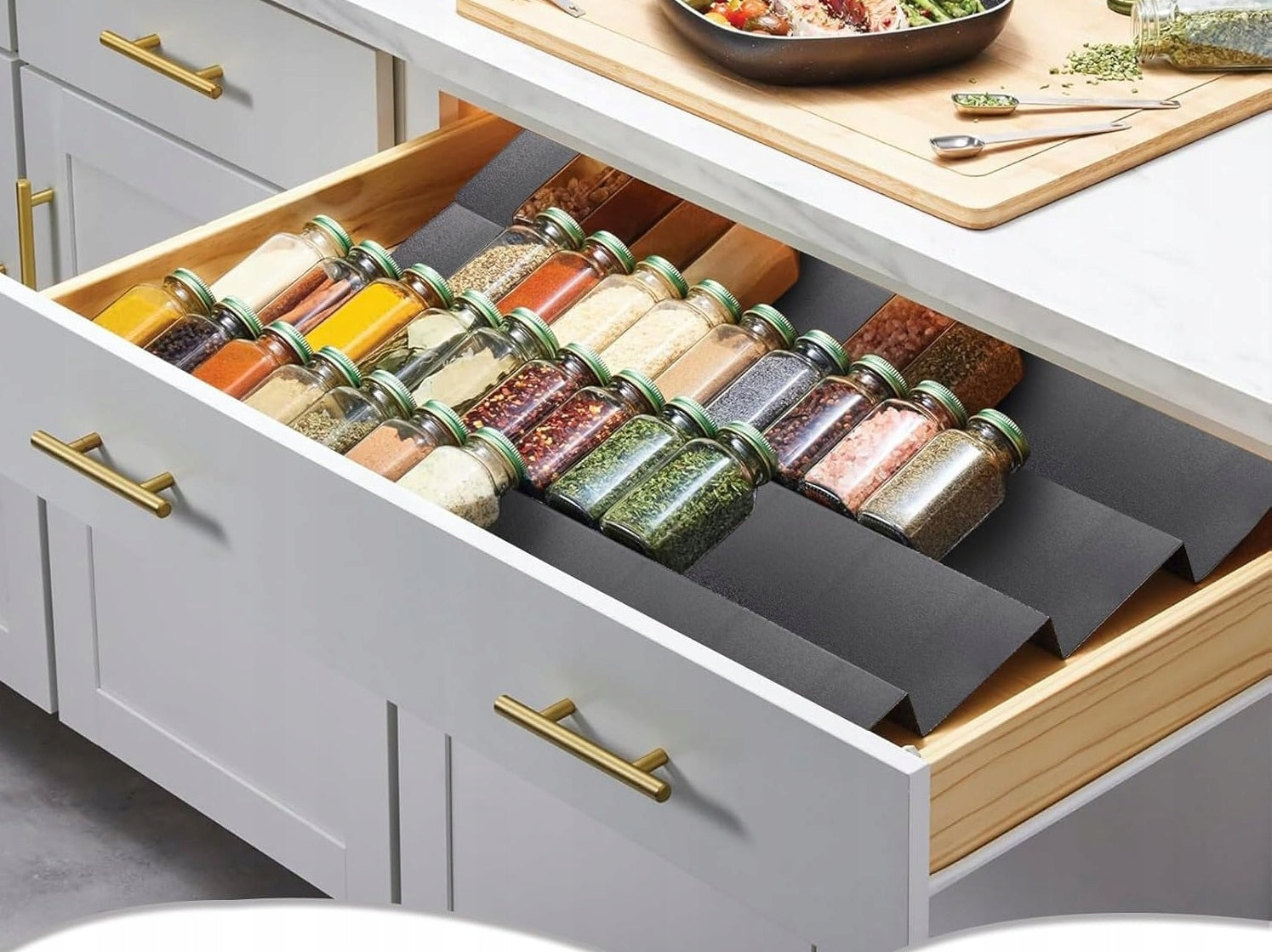 SPICE JAR ORGANIZER DRAWER INSERT FLEXIBLE 4 LEVELS Manufacturer code 730104