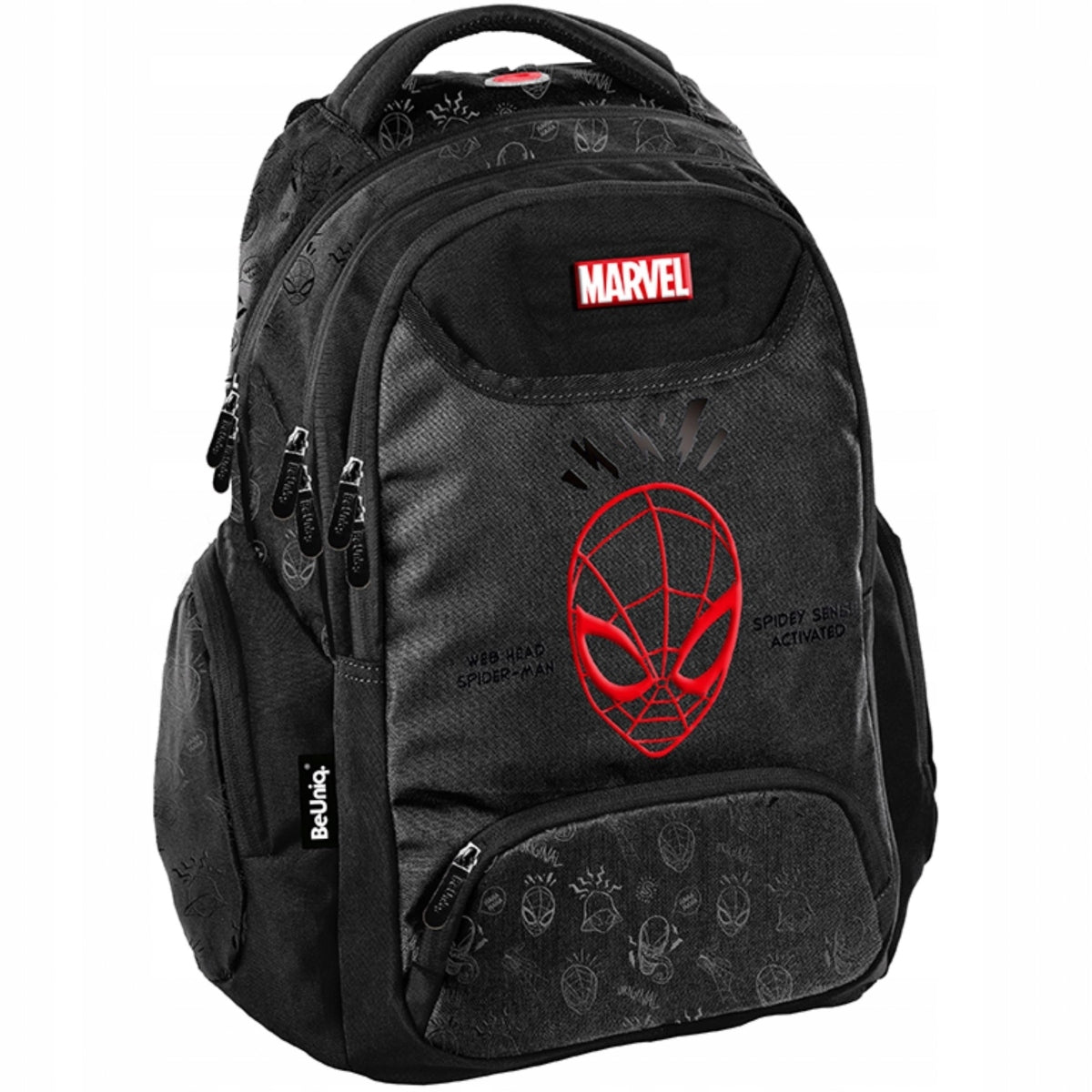SPIDER-MAN BLACK MODERN SCHOOL BACKPACK BEUniq YOUTH FOR BOYFRIEND