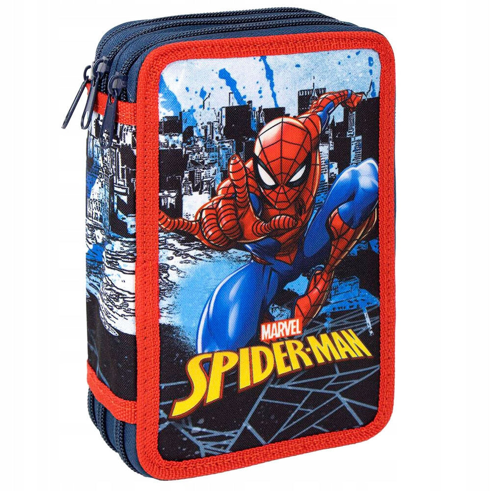 Federmäppchen mit Platz für Stifte, Spiderman, 43-tlg 