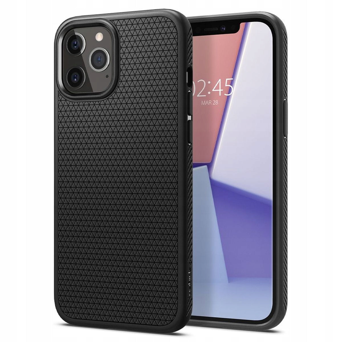 Dėklas Spigen 107480 skirtas iPhone 12, iPhone 12 Pro, juoda