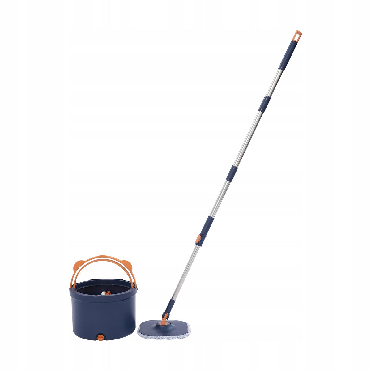 SPIN MOP AND BUCKET SET 360 SQUARE TRIANGLE BLUE STAINLESS STEEL HOME