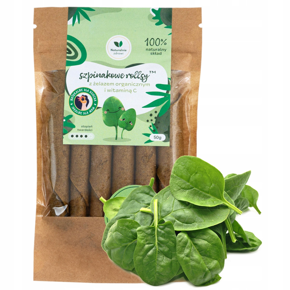 SPINACH Rolls with Vitamin C 50g Naturalnie Zdrowi