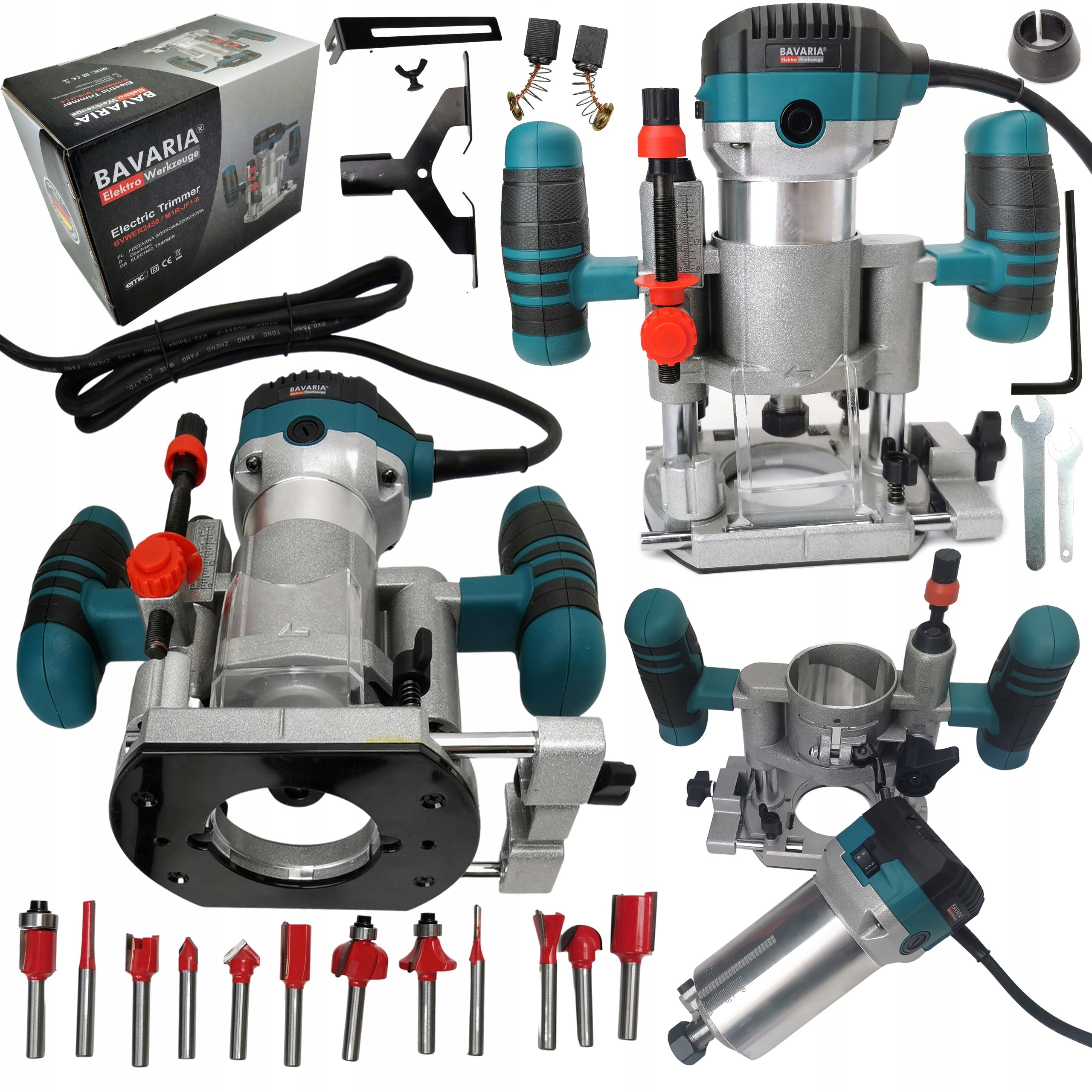 SPINDLE MILLING MACHINE 2400W 6/8MM + 12X CUTTERS