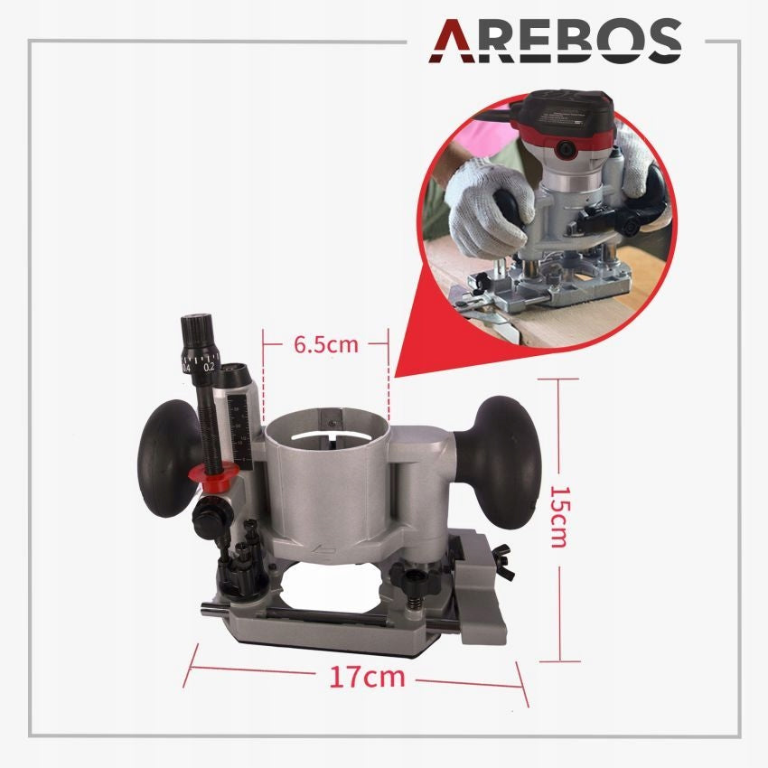 SPINDLE MILLING MACHINE 710W WOOD TRIMMER SET Brand Arebos