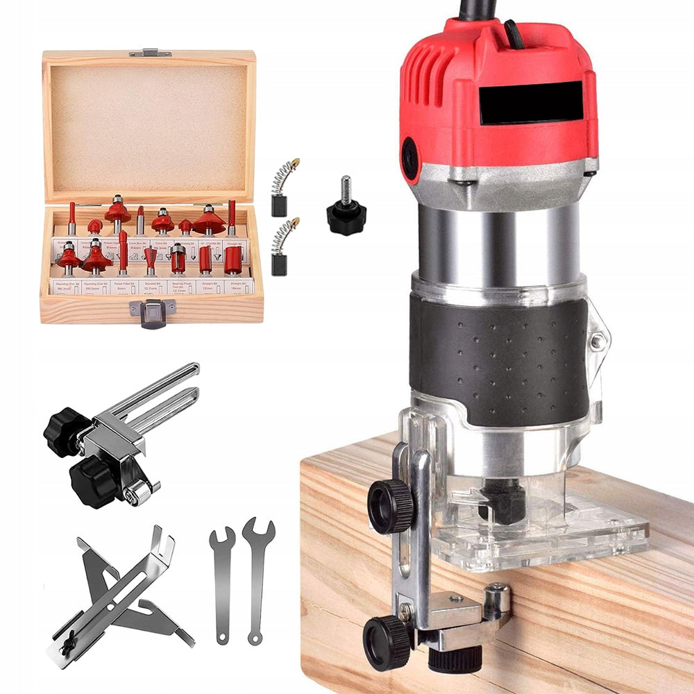 SPINDLE MILLING MACHINE 800W MANUAL FOR WOOD + CUTTERS 15EL SUITCASE