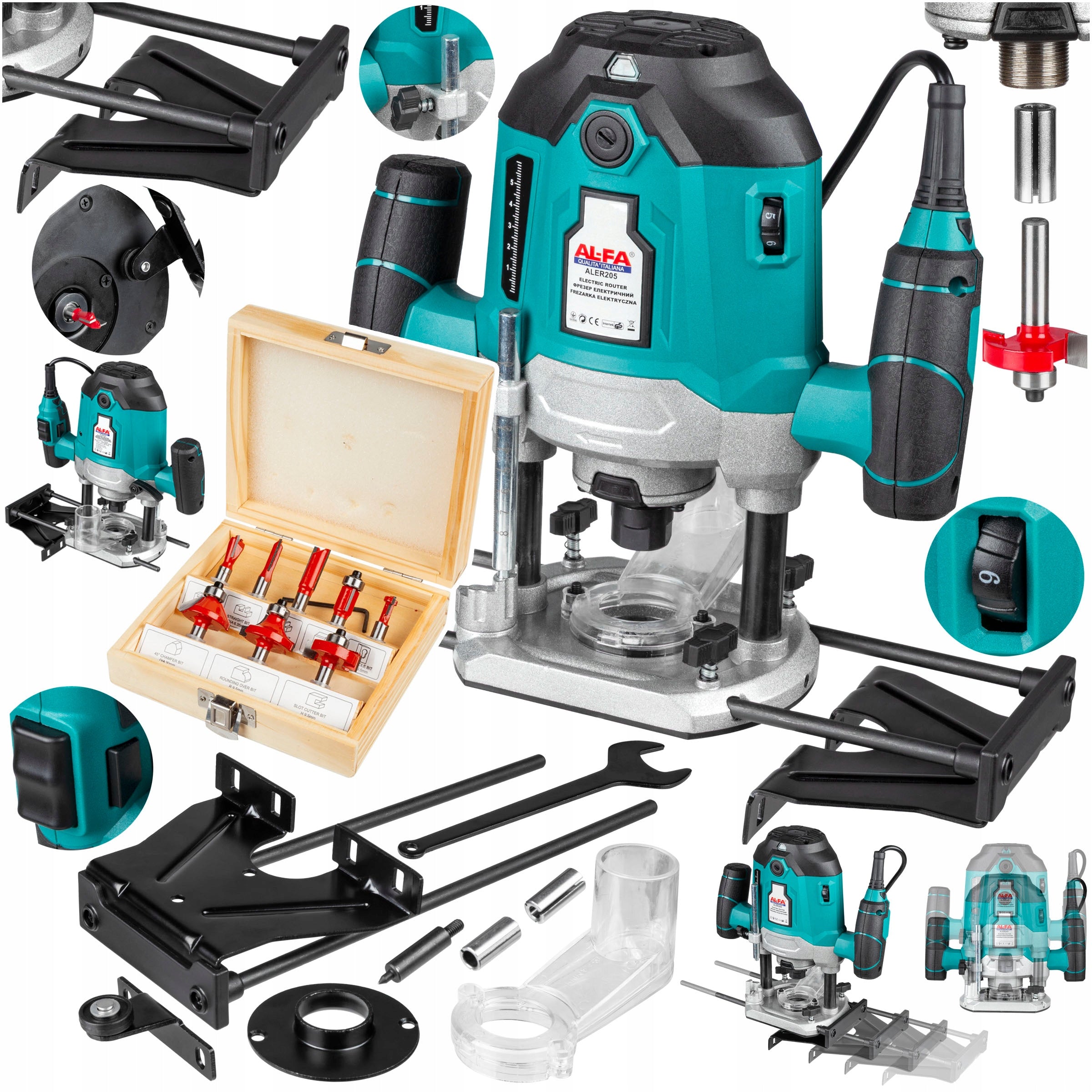 SPINDLE MILLING MACHINE FOR WOOD speed control SET OF 5 CUTTERS