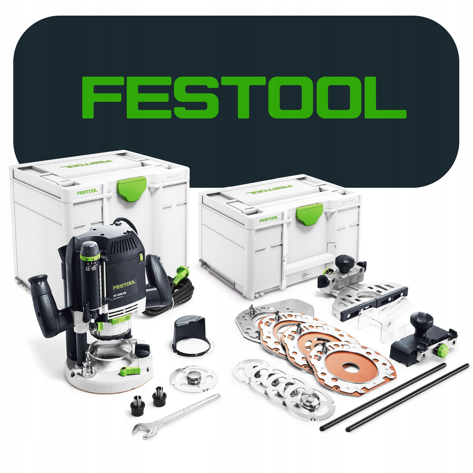 SPINDLE MILLING MACHINE OF 2200 EB-Set 576220 SYSTAINER WITH EQUIPMENT Brand Festool
