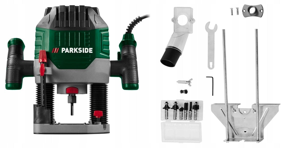 SPINDLE MILLING MACHINE PARKSIDE POF 1200 IN 6 CUTTERS ACCESSORIES