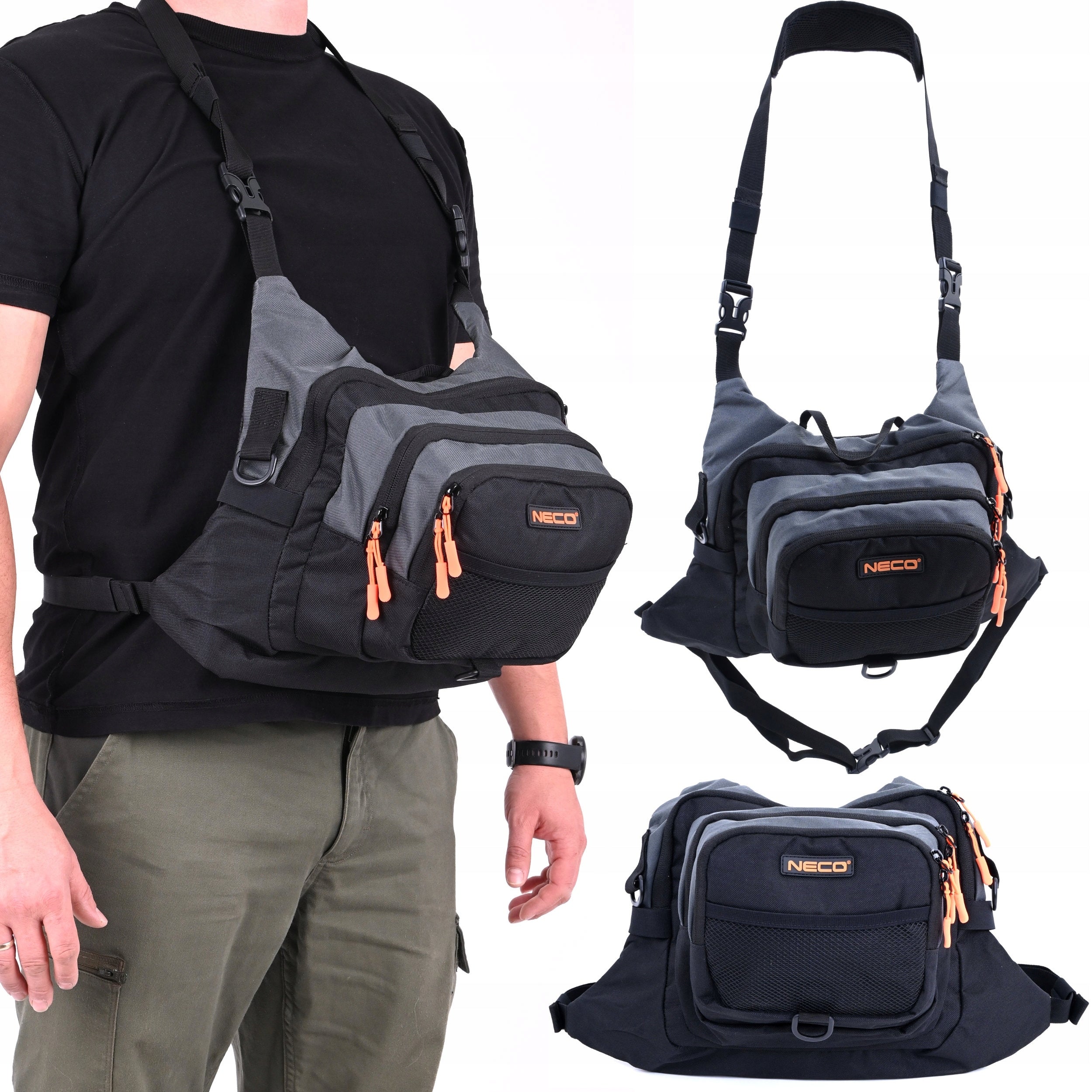 SPINNING FISHING BAG DURABLE ROOMY 35×23,5×12 cm 7l GIFT