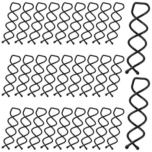 SPIRAL HAIR CLIPS METAL SET OF 40 BROWN BLACK