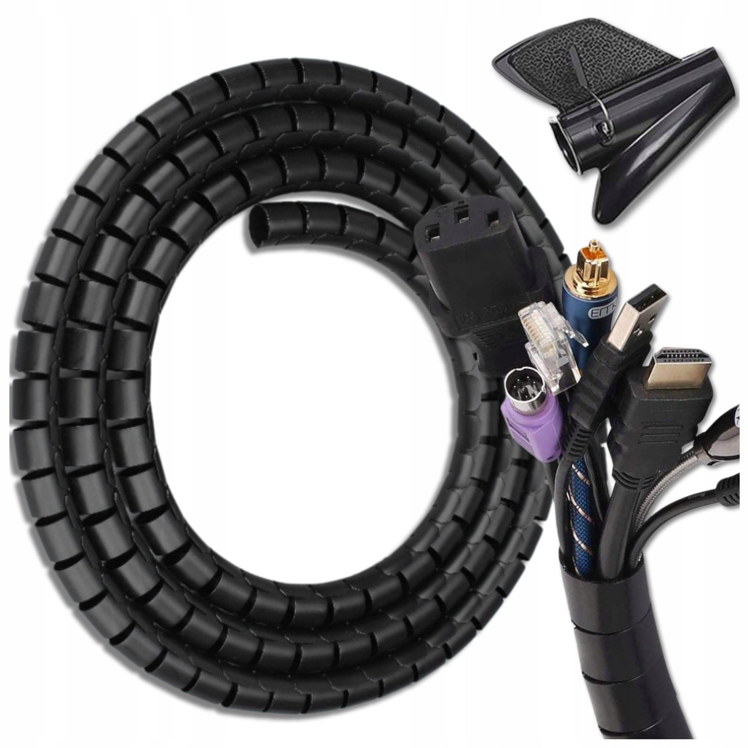 SPIRAL MASKING COVER BRAID CABLE ORGANIZER PESZEL 22mm 5M Packaging status original