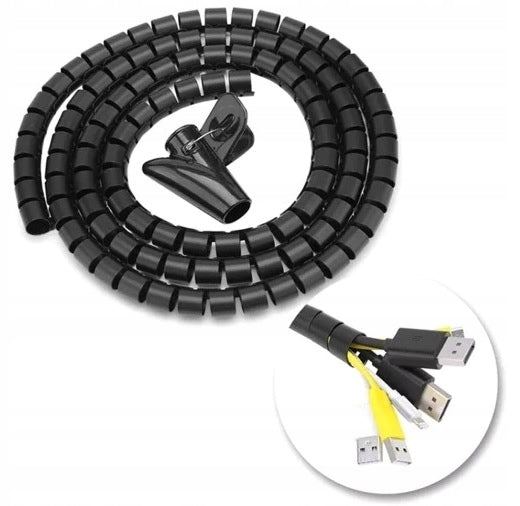 SPIRAL ORGANIZER GRILLE WIRE BRAID COVER PESZEL 5M 22mm Customs tariff code 39259020