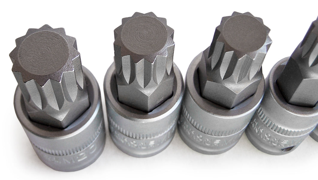 SPLINE M4 WRENCH CAP SET - M20, 1/2", 12 pcs Brand Falon-Tech