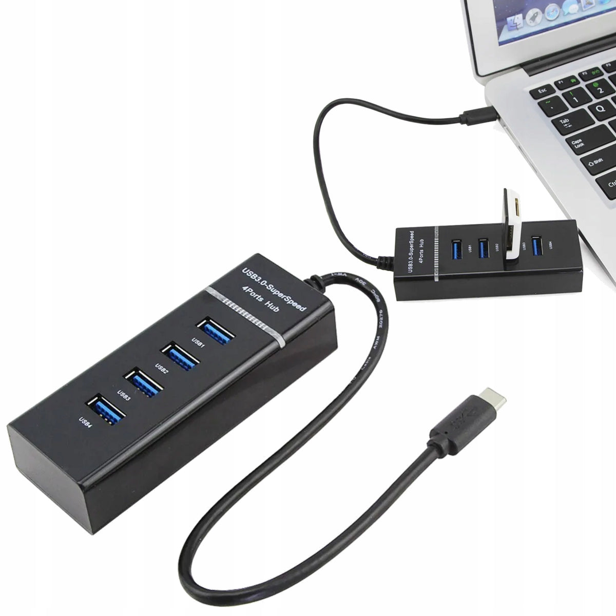 SPLITTER 4 PORTS HUB USB C SPLITTER FAST USB 3.0 4 PORTS 5 Gbps