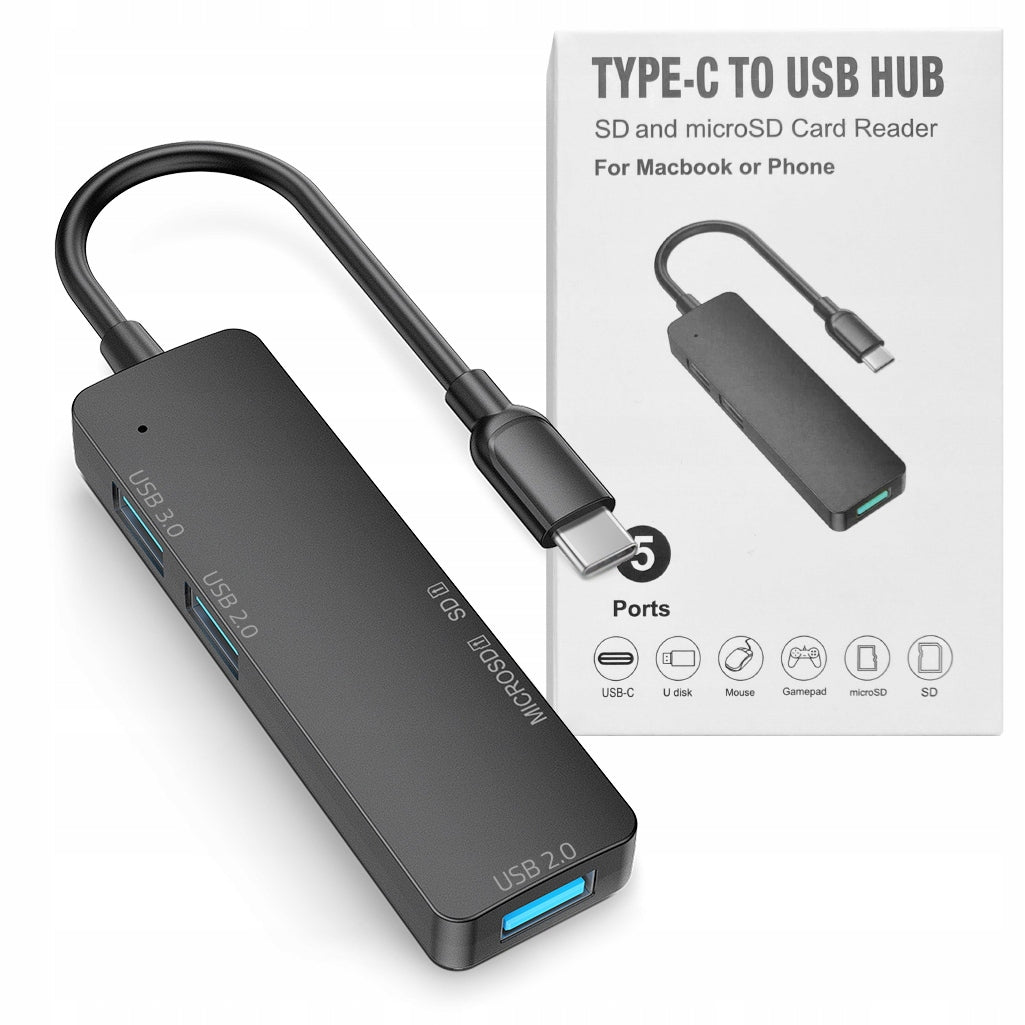 SPLITTER ADAPTER HUB ADAPTER USB USB-C CARD READER FOR MACBOOK PC