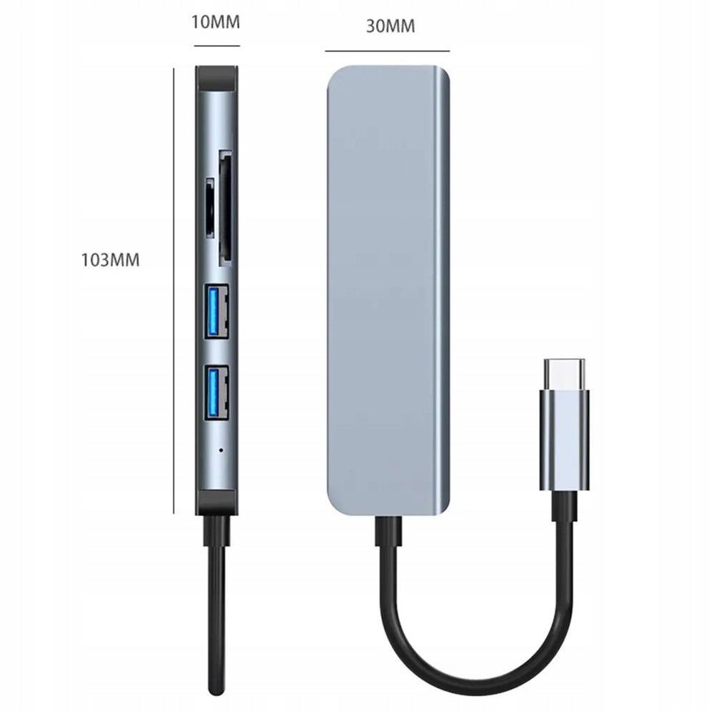 SPLITTER HUB SPLITTER USB 3.0 USB-C CARD READER SD FOR MACBOOK PC Manufacturer code PH-EL-417