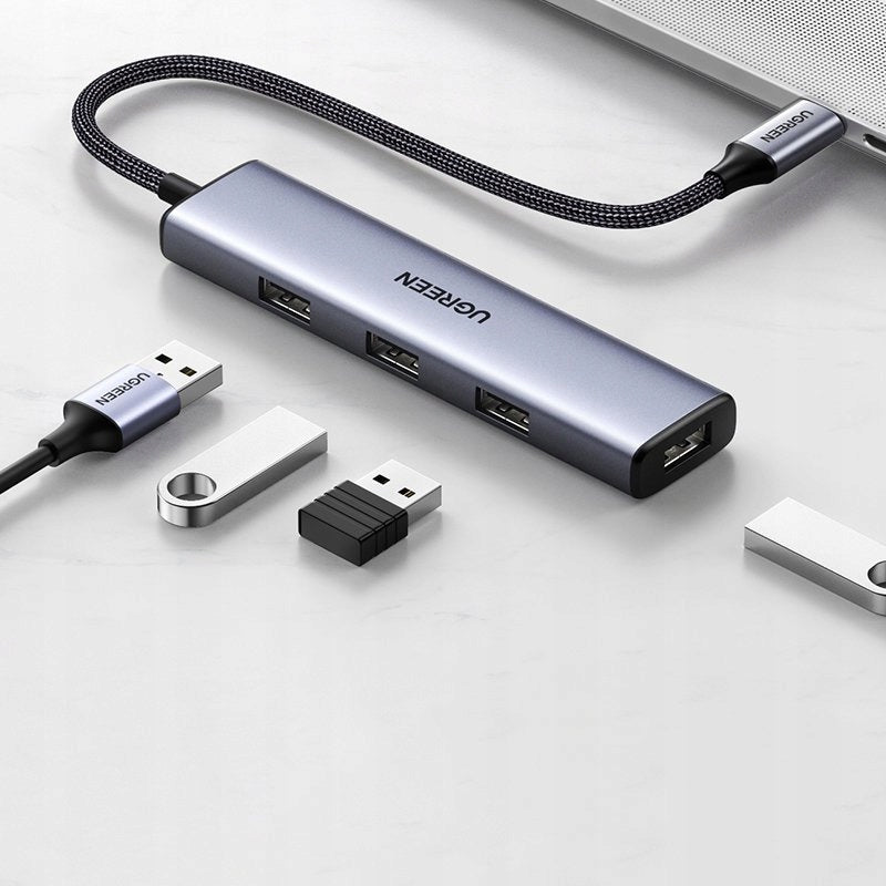 SPLITTER HUB USB C TO USB FAST STRONG SILVER