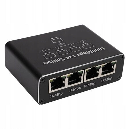 SPLITTER LAN 1x4 ADAPTER SPLITTER SWITCH 4xRJ45 ETHERNET 1000Mb GIGABIT Packaging status original