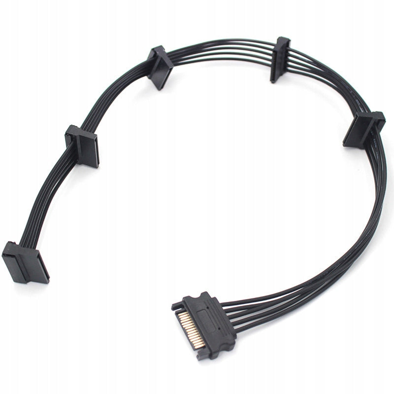 SPLITTER POWER ADAPTER SATA 15PIN TO 5x SATA SSD PC POWER CABLE