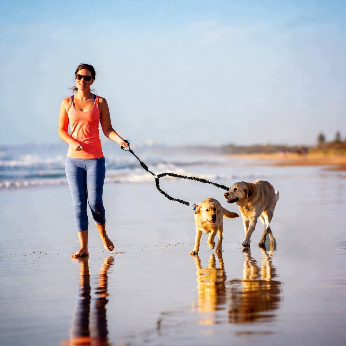 SPLITTER Strong Double LANYARD FOR TWO 2 DOGS 25mm WITH 3in1 SHOCK ABSORBER Manufacturer code 6921754909606