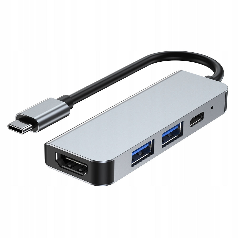 SPLITTER USB HUB ADAPTER USB-C 4in1 2xUSB HDMI