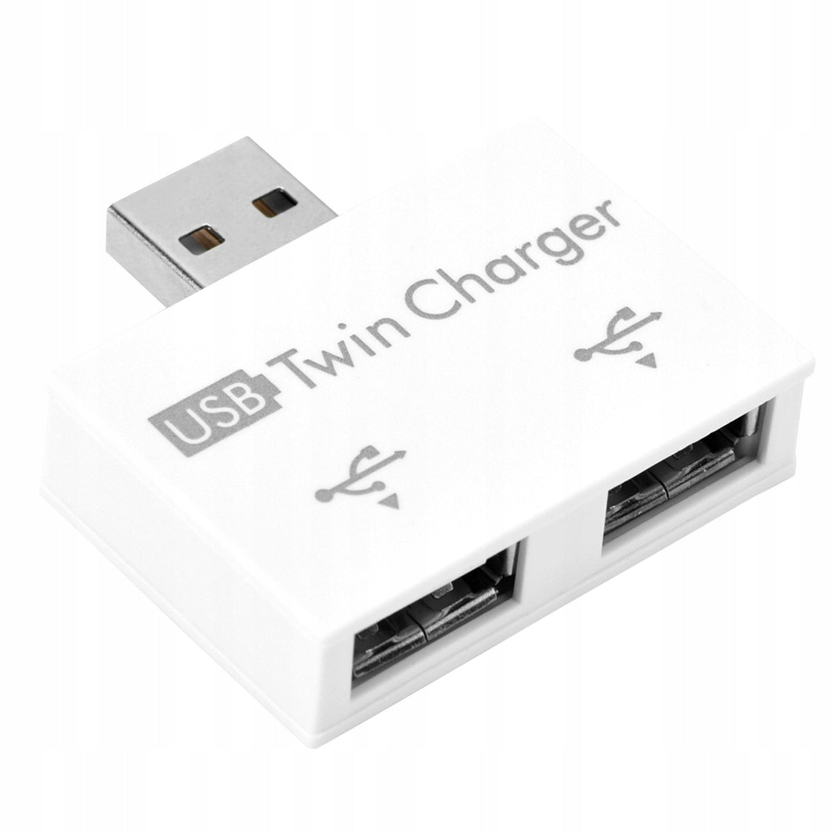 SPLITTER USB2.0 MALE TO DUAL USB WHITE