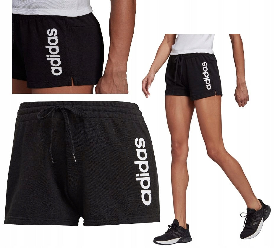 Šortai moterims Adidas Essentials Slim Logo Shorts W GM5524, juodi