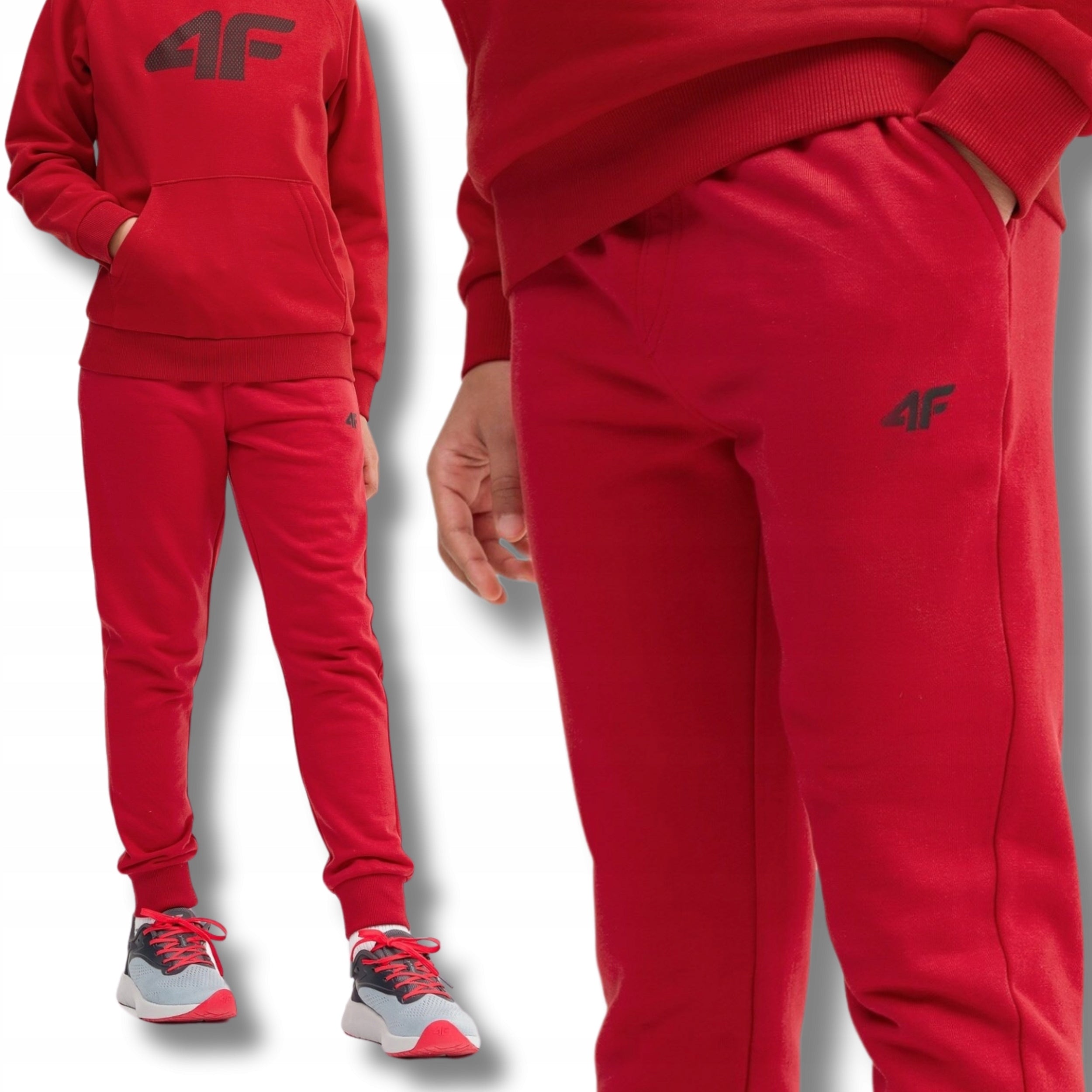 Sporthose für Jungen 4F, rot 