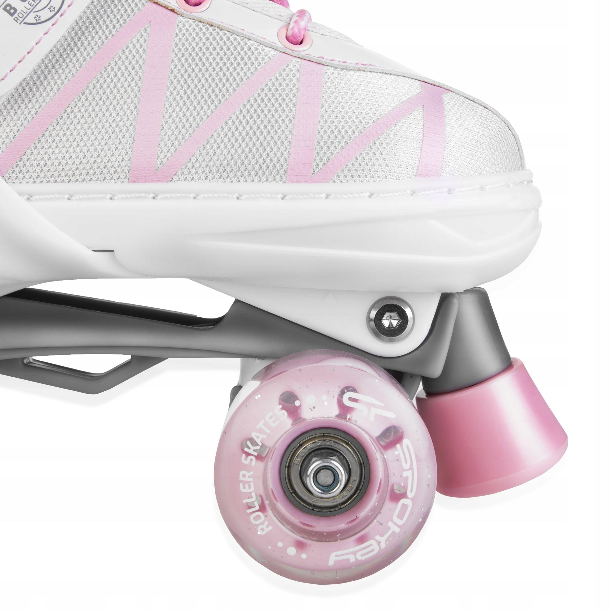 Schlittschuhe Spokey Buff Pro, weiß/rosa 