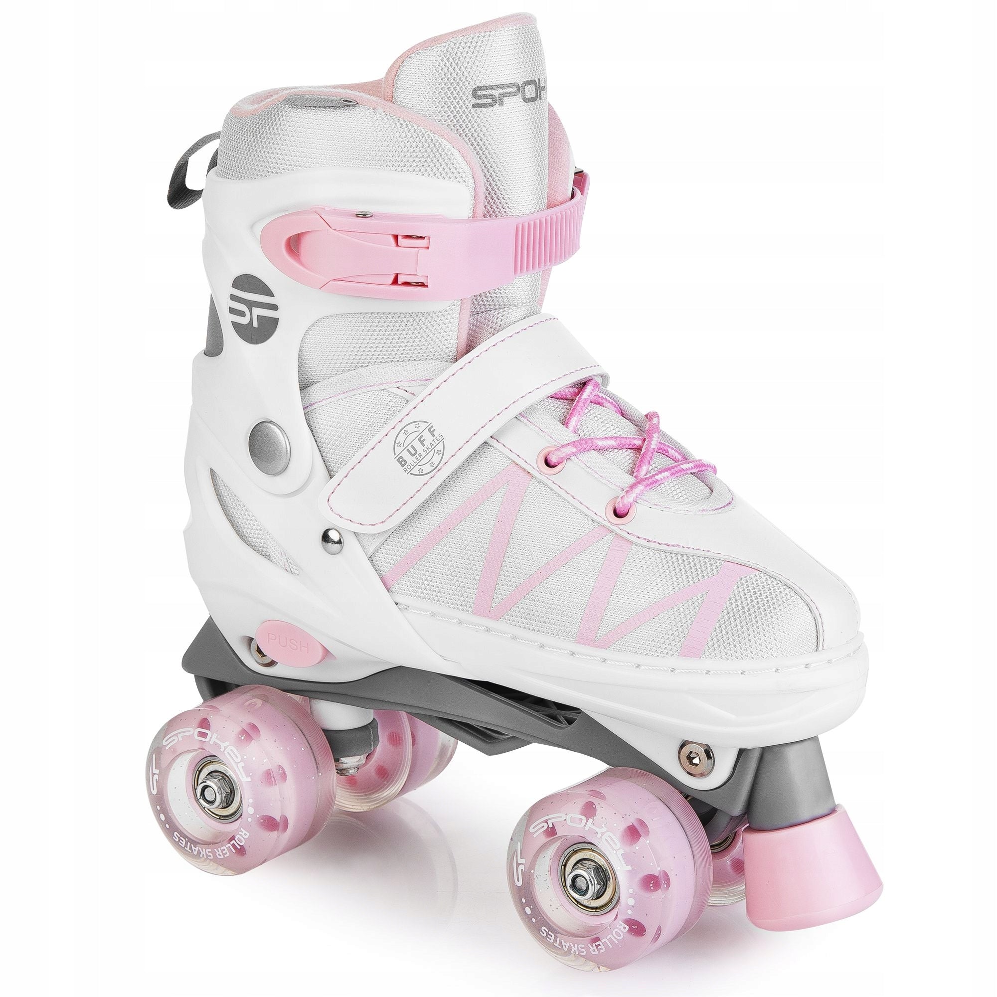 Schlittschuhe Spokey Buff Pro, weiß/rosa 