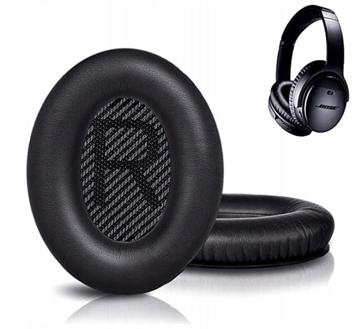 SPONGE EAR CUPS FOR BOSE QC35 QC25 QC15 AE2 QC2 SYNTHETIC LEATHER Brand moXomi