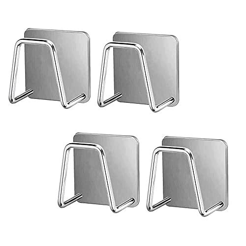 SPONGE HOLDER SELF ADHESIVE STEEL KITCHEN ORGANIZER 4 PCS Brand no brand